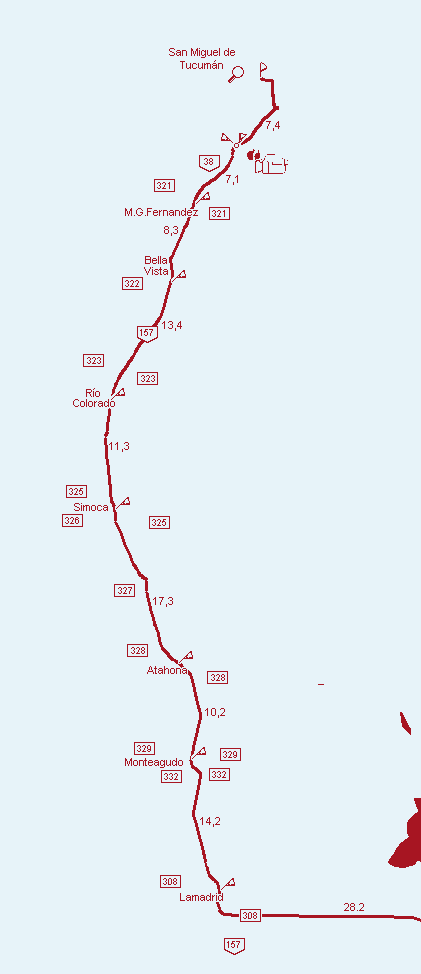 Acceso 02 a la provincia de Tucumán, por ruta provincial 308, República ...